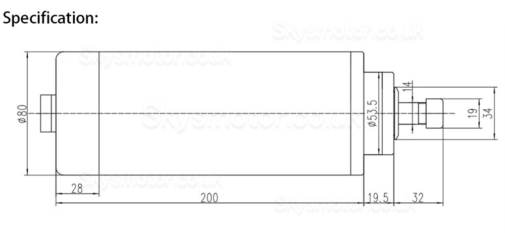 Air Cooled CNC Spindle Motor Handi JGF-F80A-1.5KW 110V/220V/380V 1.5kW 24000RPM ER11 Collet 400Hz